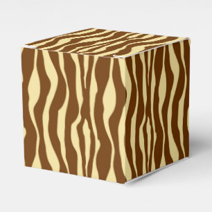 Zebra ränder - Choklad Brown och Camel Tan Presentaskar