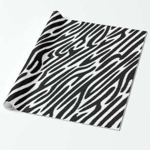 Zebra ränder Classic Black and White Presentpapper