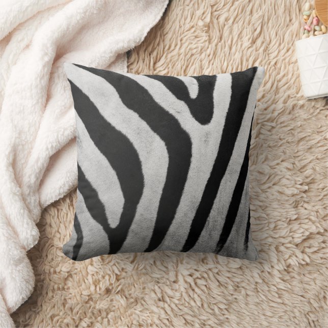 "Zebra ränder" Decorative Dekorativ kudde (Filt)