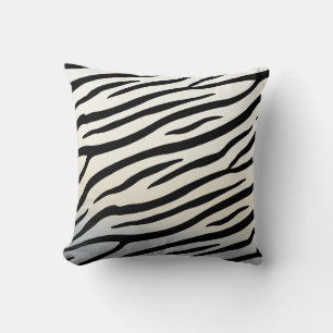 Zebra ränder Exotisk djurutskrift Kudde
