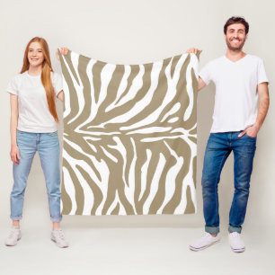 Zebra ränder fleecefilt