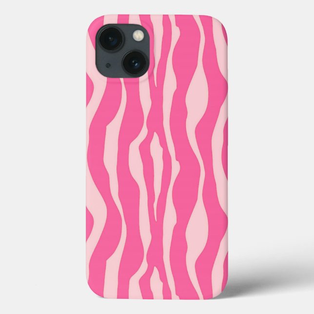 Zebra ränder - Fuchsia och ljusa rosa (Baksida)