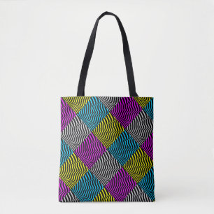 Zebra ränder - Geometric Mönster Abstrakt Art 3D Tygkasse