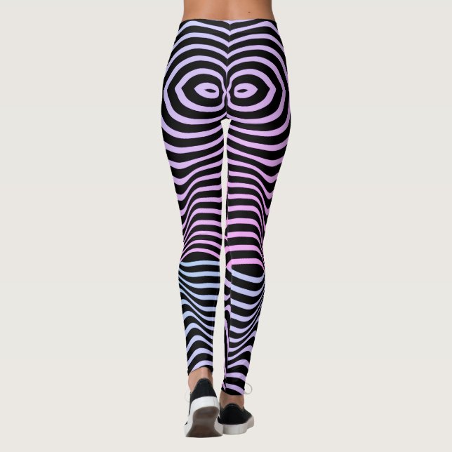 Zebra ränder - Geometric Mönster Women Leggings (Baksida)