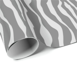 Zebra ränder - Gråttets skuggor Presentpapper