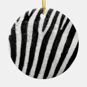 zebra ränder julgransprydnad keramik