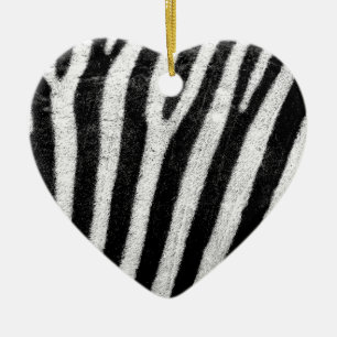 zebra ränder julgransprydnad keramik