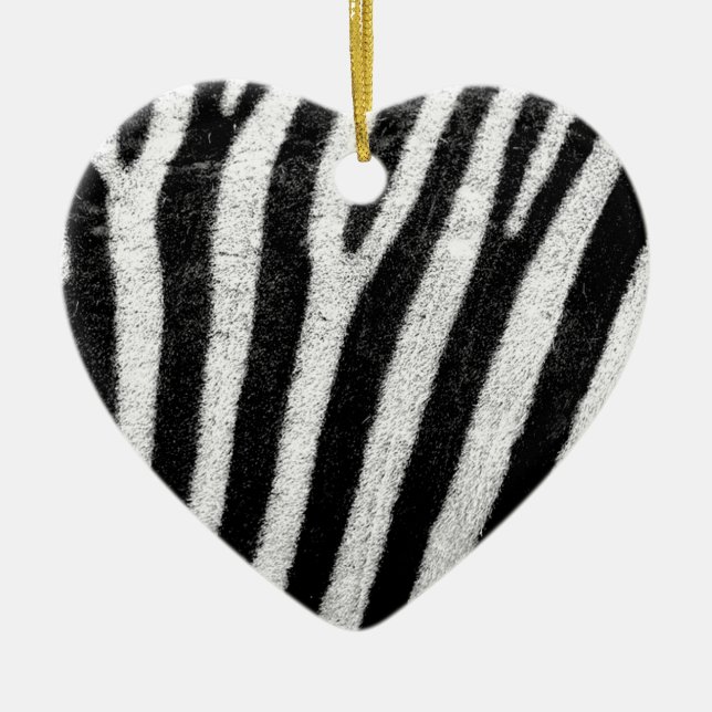 zebra ränder julgransprydnad keramik (Framsidan)