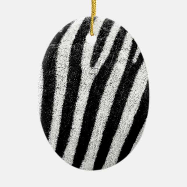 zebra ränder julgransprydnad keramik (Framsidan)