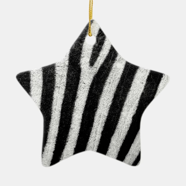 zebra ränder julgransprydnad keramik (Framsidan)