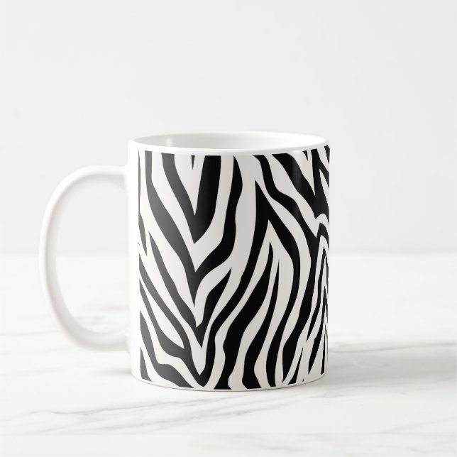 Zebra ränder kaffemugg (Vänster)