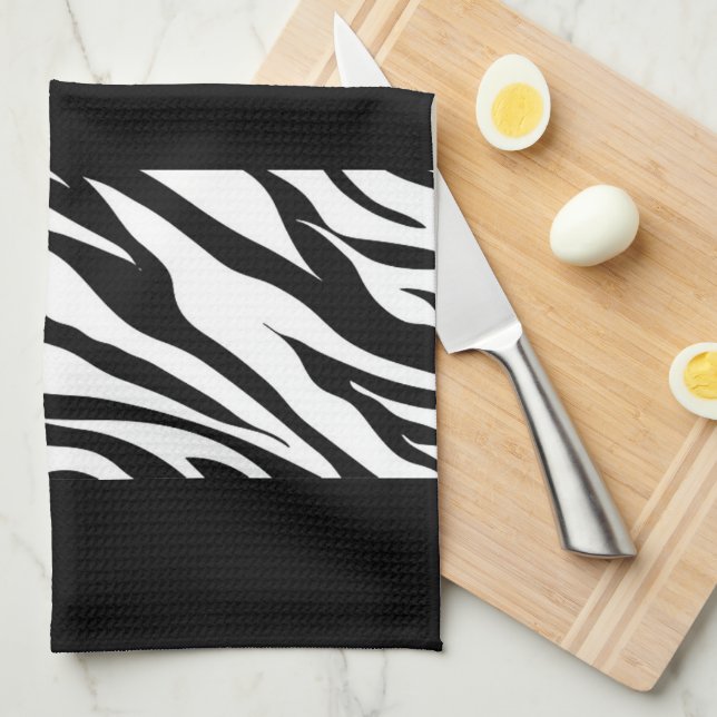 Zebra ränder kökshandduk (Vikt i Fjärdedel)