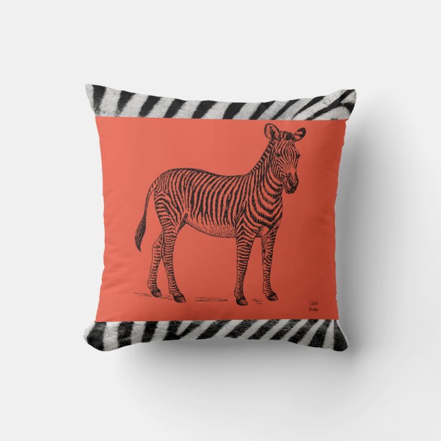 Zebra ränder kudde (Framsida)