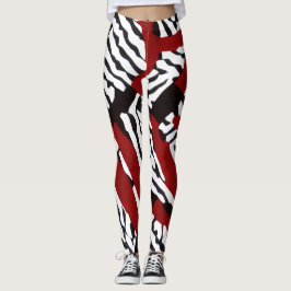 Zebra ränder leggings