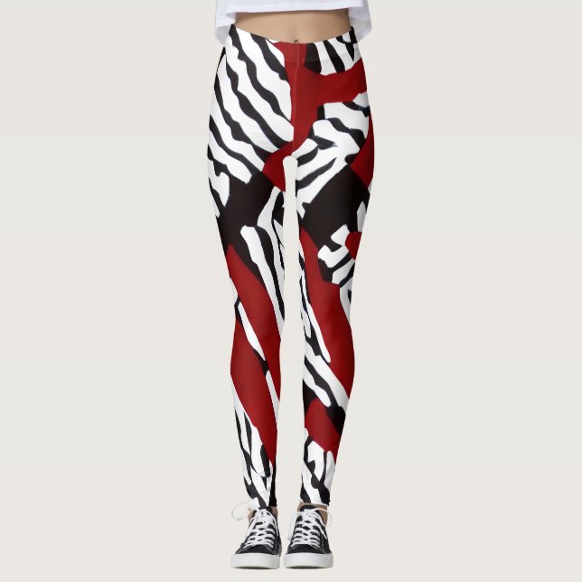 Zebra ränder leggings (Framsida)