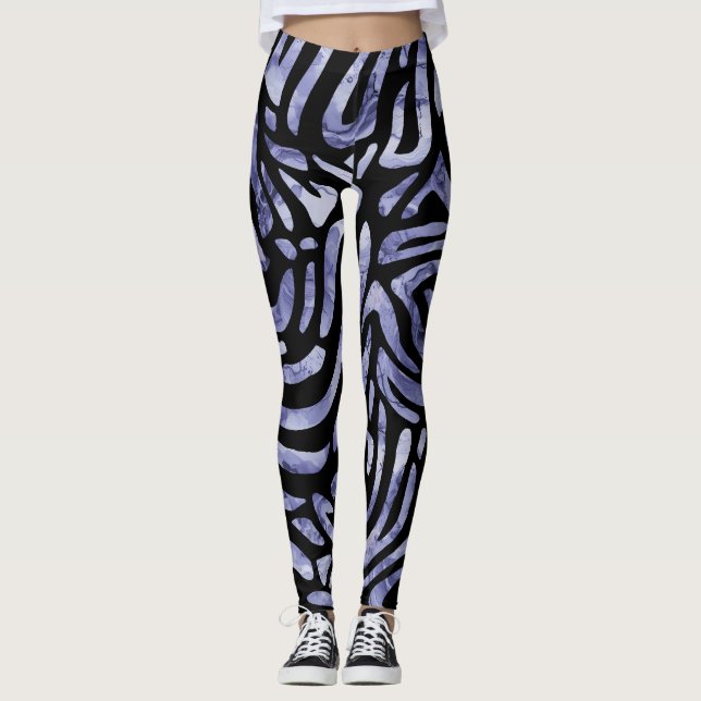 Zebra ränder leggings (Framsida)