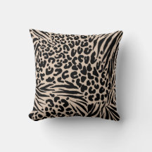 Zebra ränder Leopard Beige Black Vild Animal