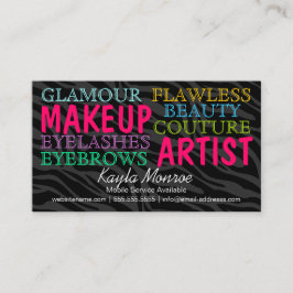 Zebra ränder Makeup Artist och Hair Stylist Visitkort