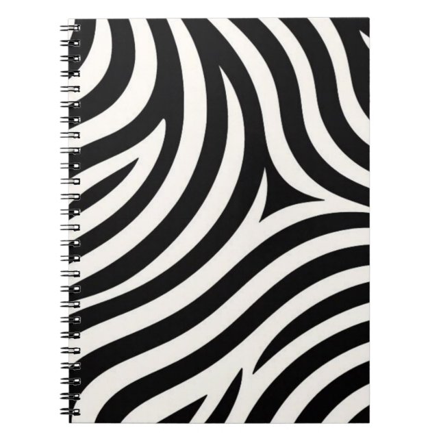 Zebra ränder Modern utskrift Anteckningsbok (Framsidan)