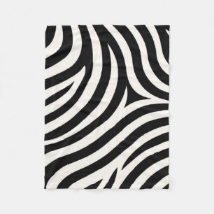 Zebra ränder Modern utskrift Fleecefilt