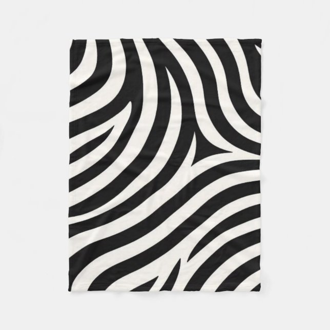 Zebra ränder Modern utskrift Fleecefilt (Framsidan)