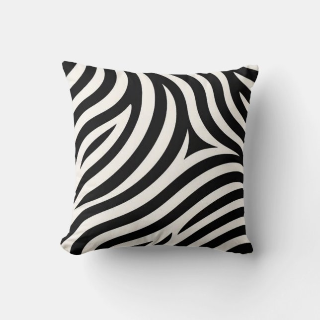 Zebra ränder Modern utskrift Kudde (Framsida)