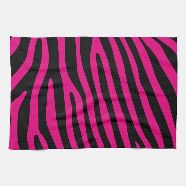 Zebra ränder mönster + din bakgrund och dina idéer kökshandduk (Horisontell)