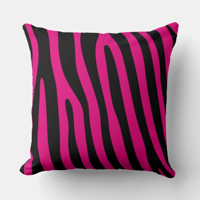 Zebra ränder mönster + din bakgrund och dina idéer kudde (Framsida)