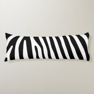 Zebra ränder mönster svartvitt + dina idéer kroppskudde