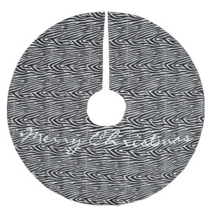 zebra ränder Mönster Thunder_Cove Julgransmatta Borstad Polyester