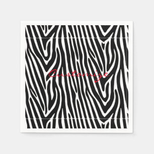 zebra ränder Mönster Thunder_Cove Pappersservett