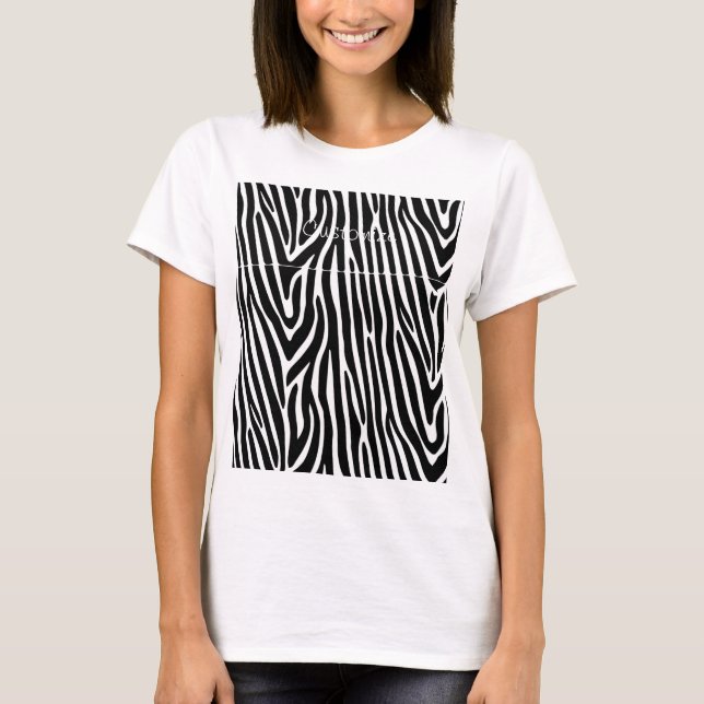 Zebra ränder Mönster Thunder_Cove T Shirt (Framsida)