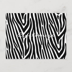 zebra ränder Mönster Thunder_Cove Vykort