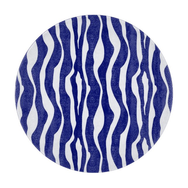 Zebra ränder - Mörk Koboltblått och vitt (Framsidan)