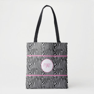 zebra ränder och Rosa Rand Tygkasse