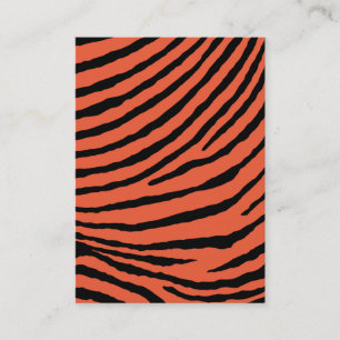 ZEBRA RÄNDER: ORANGE och SVART Visitkort
