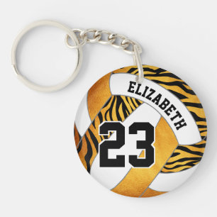 zebra ränder på guld-flickors volleyball