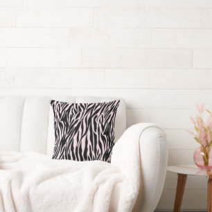 Zebra ränder på pastellRosa Kudde