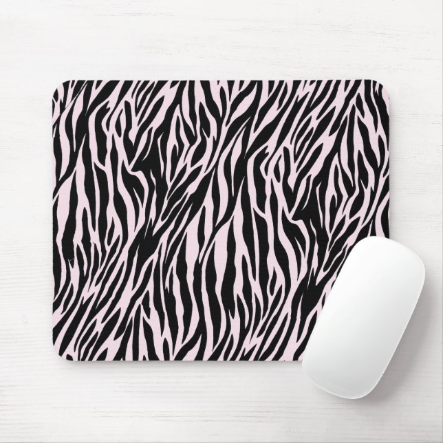 Zebra ränder på pastellRosa Musmatta (Med mus)