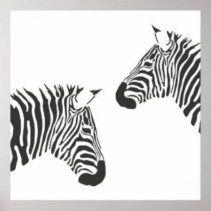 Zebra ränder poster