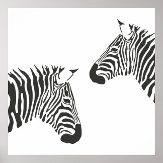 Zebra ränder poster