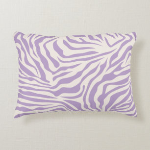 zebra ränder Preppy Lila Vild Animal Print Prydnadskudde
