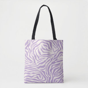 zebra ränder Preppy Lila Vild Animal Print Tygkasse