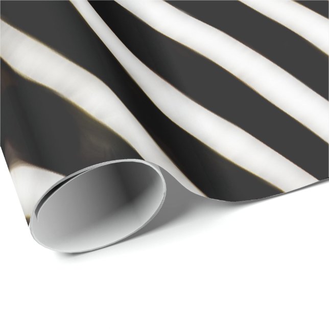 Zebra ränder presentpapper (Rullad Hörn)