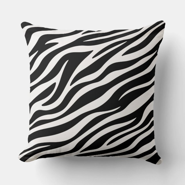 Zebra ränder Sömlös Mönster Animal Print-60492 Kudde (Framsida)