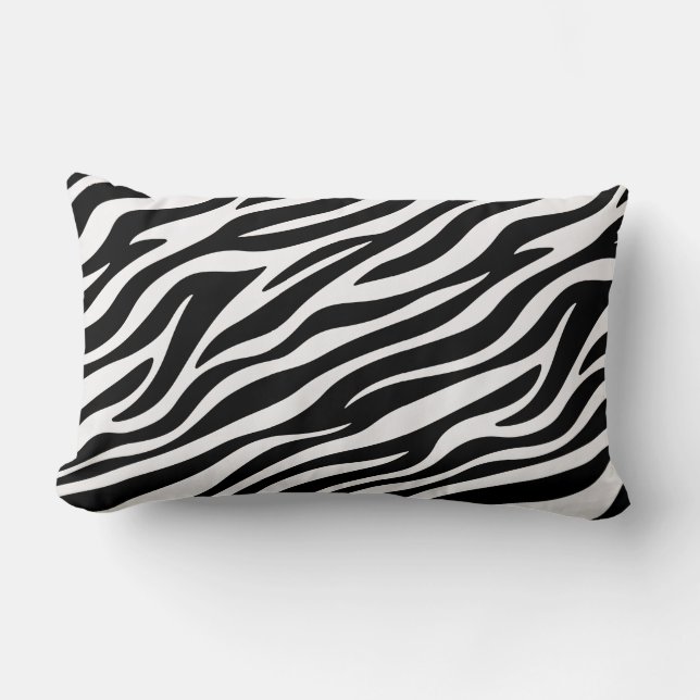 Zebra ränder Sömlös Mönster Animal Print-60492 Lumbarkudde (Framsida)