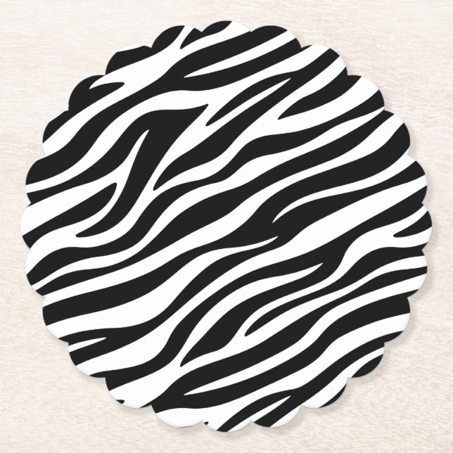 Zebra ränder Sömlös Mönster Animal Print-60492 Underlägg Papper (Framsida)