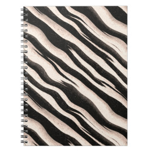 Zebra ränder sömlös struktur + dina idéer anteckningsbok