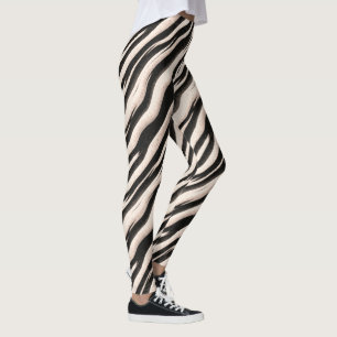 Zebra ränder sömlös struktur + dina idéer leggings