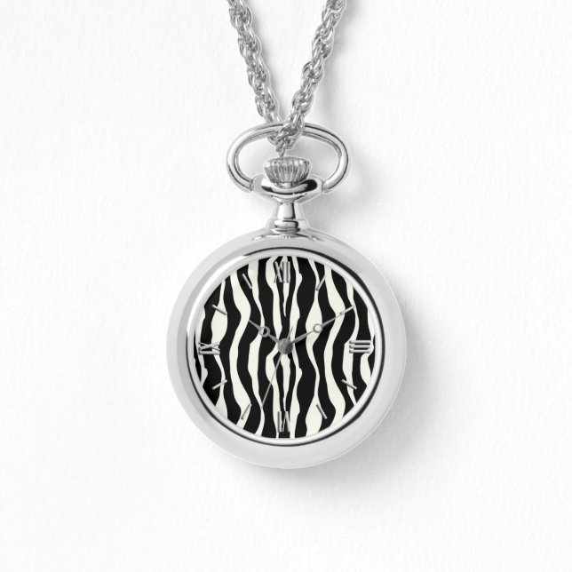 Zebra ränder - Svartvit Armbandsur (Framsida)
